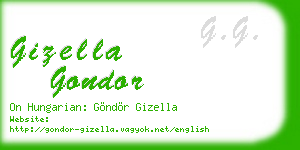 gizella gondor business card