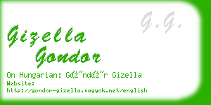 gizella gondor business card